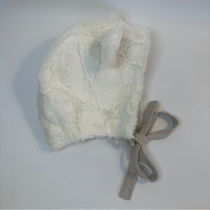 Native Fable Polar Bear 2-3Y Toddler Bonnet Faux Fur Ivory‎ Handmade Small Shop
